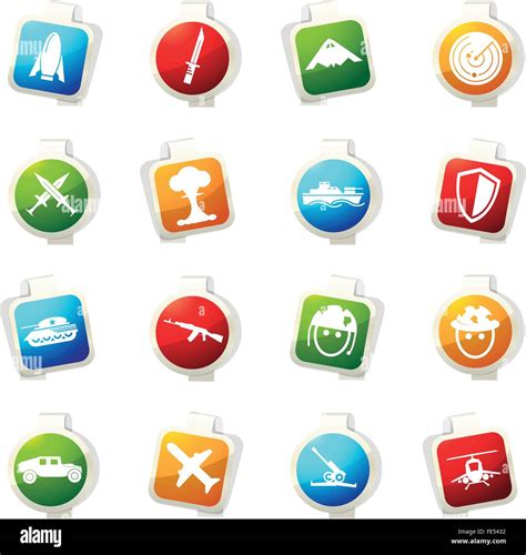 Military And War Icons Stock Vector Image And Art Alamy