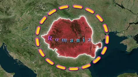 Romania Map stock video. Video of location, border, romania - 294264199