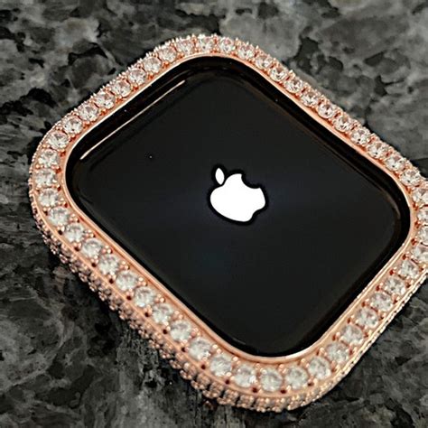 Black Bezel Only Lab Diamond Apple Watch Bezel Case Cover Etsy