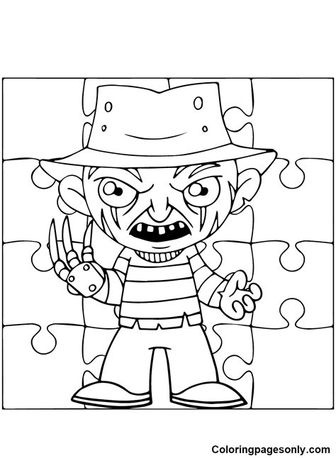 Freddy Krueger Cartoon Coloring Pages Freddy Krueger Coloring Pages