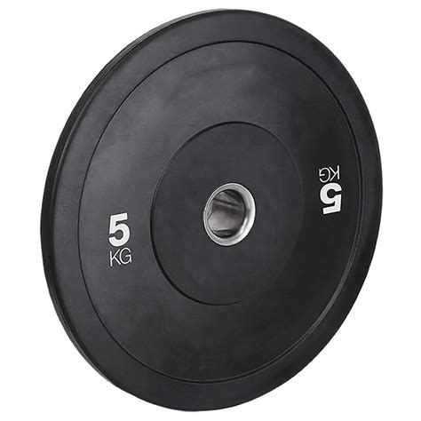 Black Rubber Bumper Weight Strength Training Pair Weight Lifting Plates