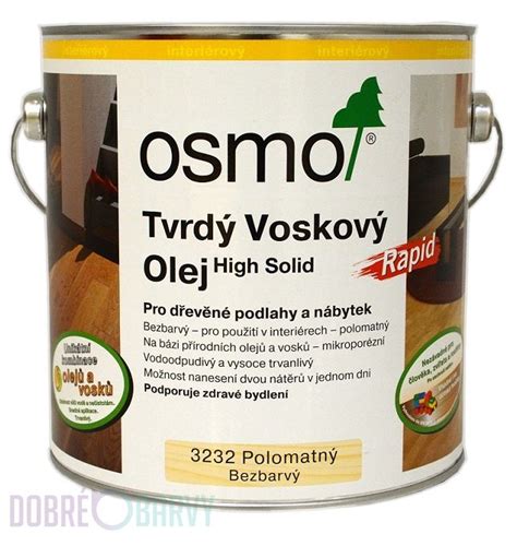 Osmo Tvrd Voskov Olej Rapid L Dobr Barvy