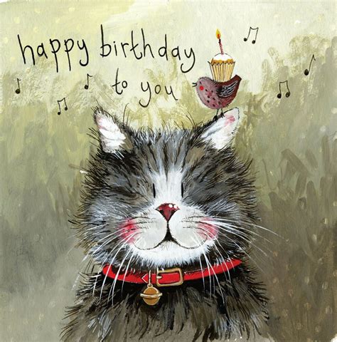 Klaus Cat Funny Greeting Card Alex Clark Humorous Birthday Greetings