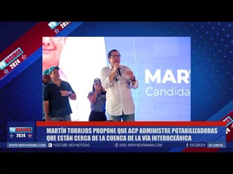 Martín Torrijos propone que APC administre potabilizadoras cerca de la