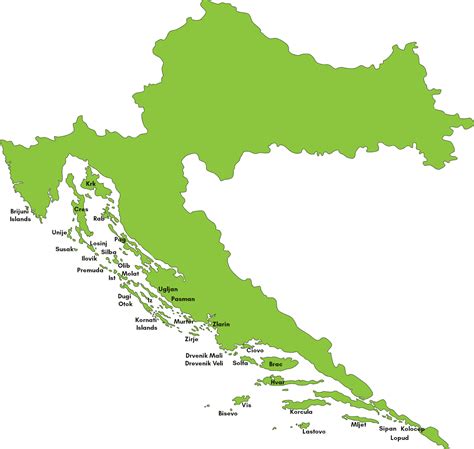 Map of the Croatian Islands - See where the islands are - Visit Croatia