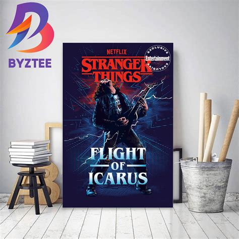 Stranger Things Eddie Munson Flight Of Icarus Decor Poster Canvas - Byztee