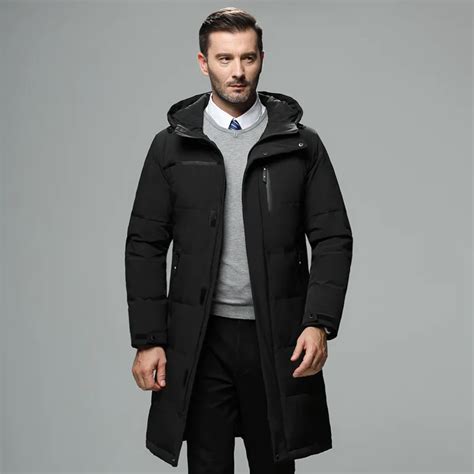 Capuz Extra Longo Inverno Outwear Para Baixo Parka Pato Para Baixo