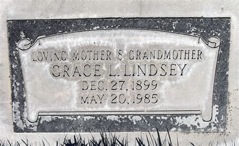 Grace Lashbrook Lindsey 1899 1985 Find A Grave Memorial