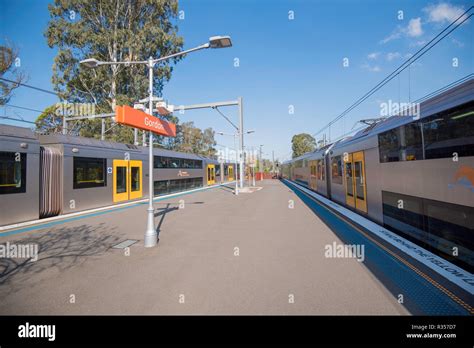 Two Trains On Gordon Railway Station On Sydneys Upper North Shore