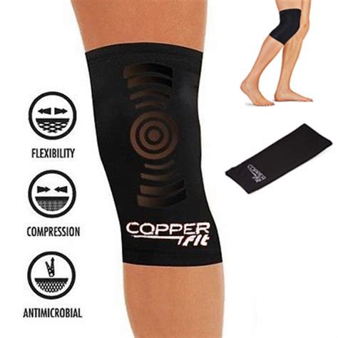 2016 Copper Infused Knee Compression Sleeve Brace Joint Pain Knee Prot