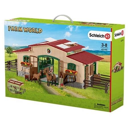 Schleich 42195 STAJNIA Z KOŃMI i AKCESORIAMI 11678278667 oficjalne