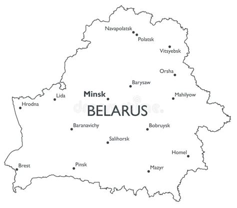 Карта вектора Беларуси с Infographic элементами, метками указателя ...