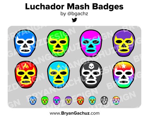 Wrestling Mask Twitch Badges Bit Badges Channel Points Discord Etsy