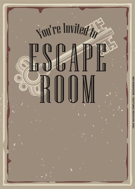 Download 9 Fun Escape Room Challenge Party Invitation Templates Beeshower Escape Room