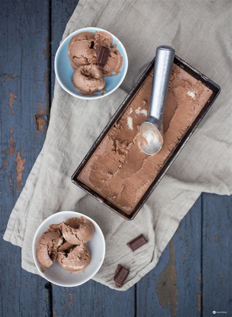 Schokoladeneis mit Cookie Dough Stückchen kreativfieber