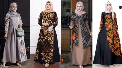 MODEL GAMIS BATIK KOMBINASI TERBARU YouTube