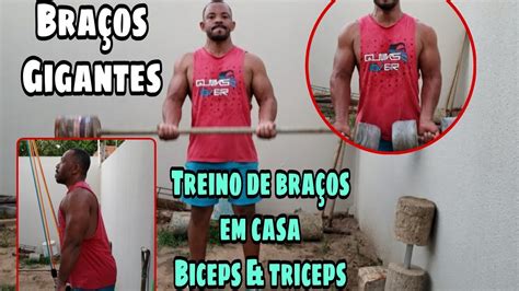 Treino de braços em casa braços gigantes em casa explodindo biceps e