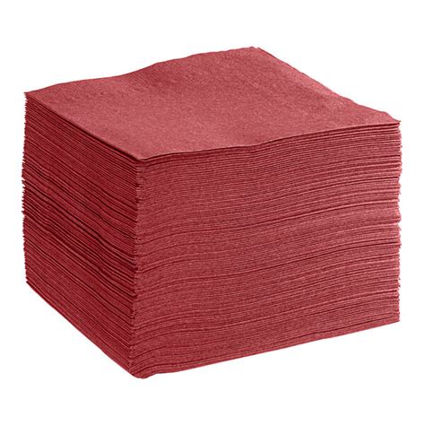 Choice Burgundy Customizable Ply Beverage Cocktail Napkin Pack