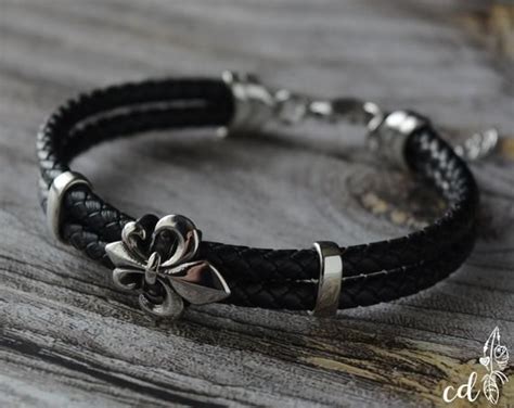 Rustic Leather Viking Bracelet For Men Or Women Stackable Etsy