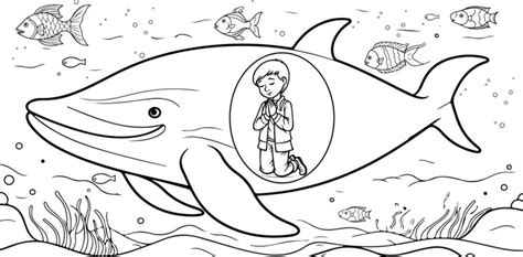 Jonah And The Big Fish Coloring Pages