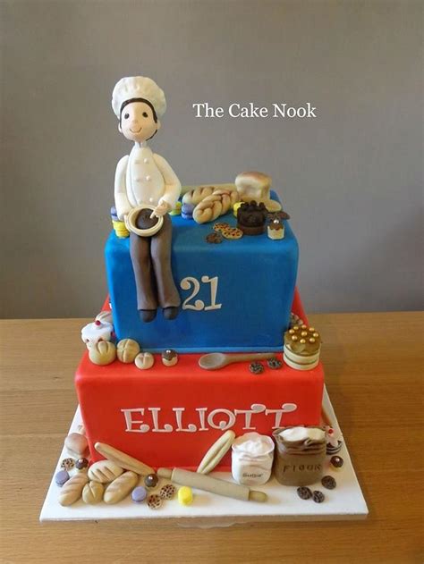 Baker Themed Birthday Cake Decorated Cake By Zoe White Cakesdecor