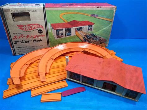 現状品にて マテルのスーパーチャージャー サーキットセット ホットウィール 加速装置 サーキットコース MATTEL Hot Wheelsの