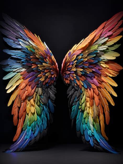 Angel Wings Background Digital Backdrop Premium Ai Generated Image