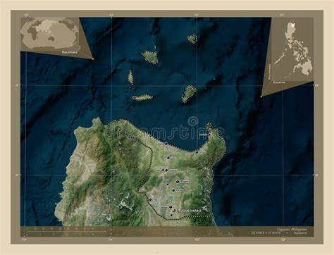 Cagayan Philippines High Res Satellite Labelled Points Of Cit Stock