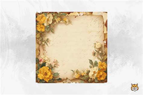 Old Paper with Flowers Background Graphic by Meow.Backgrounds ...