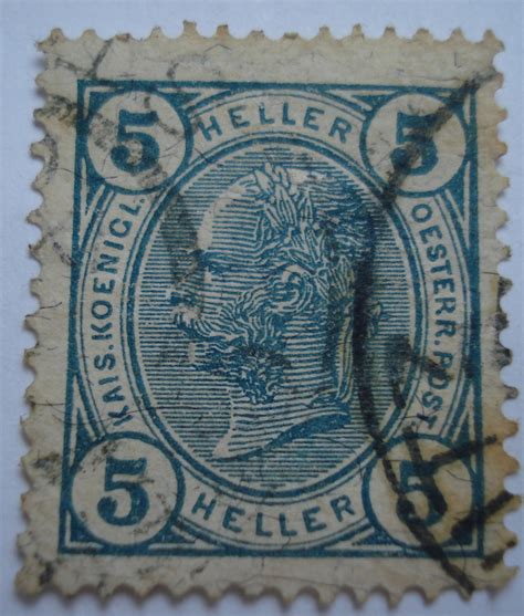 5 Heller Emperor Franz Joseph Misc Austria Stamp 48849