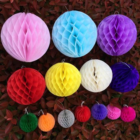 5pcs Lot DIY Tissue Paper Honeycomb Balls Hanging Paper Etsy