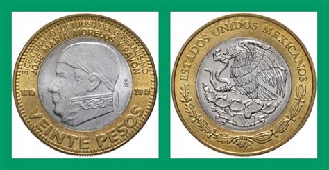 M6 MEXICO 20 PESOS BI METAL COMMEMORATIVE COIN UNC 2015 BidCurios