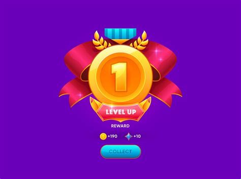 Premium Vector Level Up Award Cartoon Vector Online Game Reward