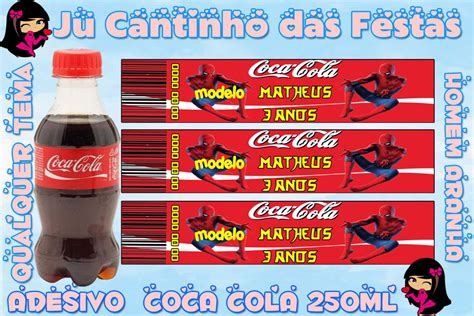 Adesivo Mini Coca Cola Ml Homem Aranha Elo