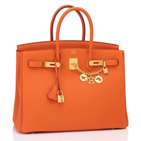 Hermes Classic Orange Cm Birkin Bag Gold Hardware Rare At Stdibs