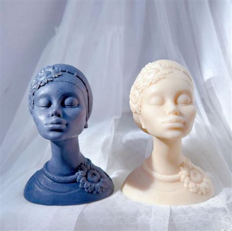 3d Afro Women Bust Statue Silicone Mold Goddess African Etsy