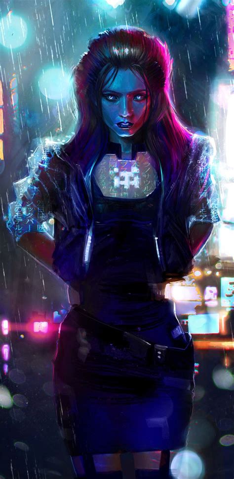 Share Via Artstation IOS App Artstation 2017 Cyberpunk Girl Arte