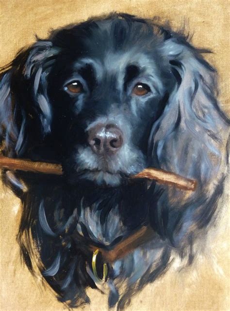 Working Cocker Spaniel Painting by Hazel Morgan