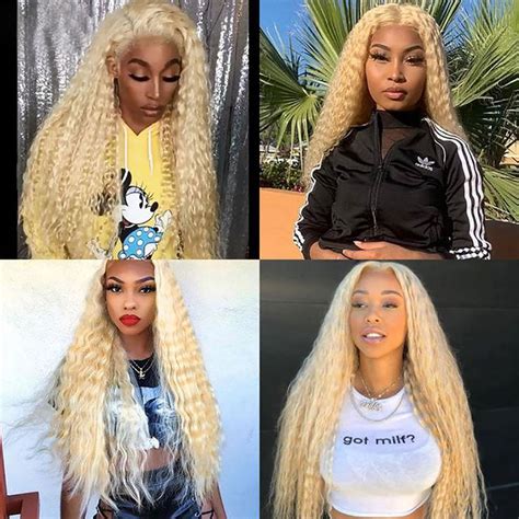 Honey Blonde Water Wave X Hd Lace Frontal Wig Human Hair For