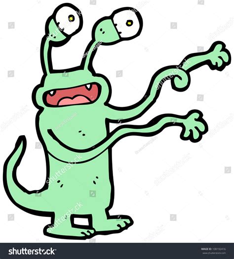 Kleurplaten Cartoon Funny Alien Stock Illustration 108192416 Shutterstock