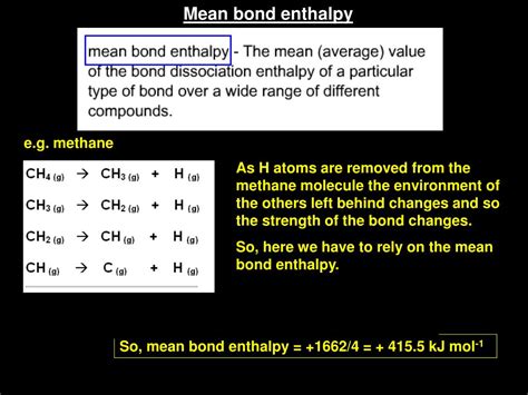 Ppt Bond Enthalpies And Mean Bond Enthalpies Powerpoint Presentation