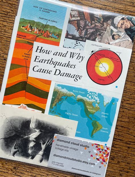 Earthquake Warning Vintage Natural Disaster Collage - Etsy