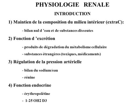 Physiologie Renale Pdf Etude Az