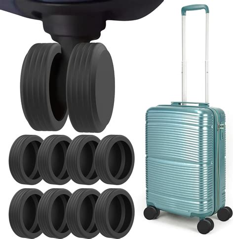 New Luggage Wheel Covers For Suitcase 8 Pcs Silicone Luggage Compartment Wheel