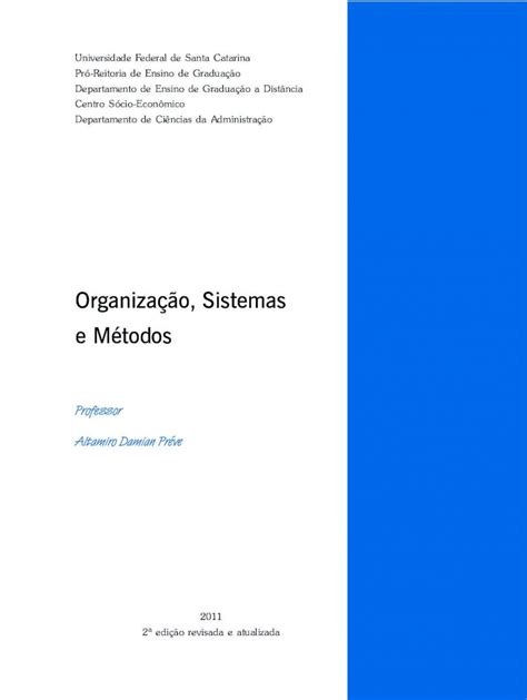 Pdf Organiza O Sistemas E M Todosarquivos Eadadm Ufsc Br Eadadm