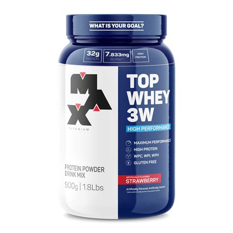 Max Titanium Top Whey 3W Mais Performance 900G Morango Amazon Br