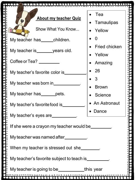 Worksheets For Teachers Free Printable