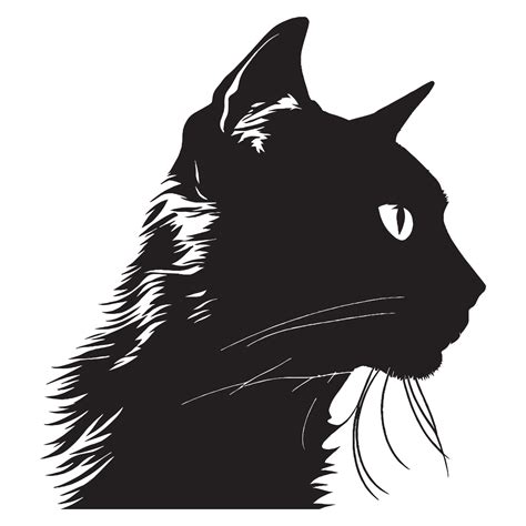 ilustración de vector de cara de gato ilustración de silueta de vector