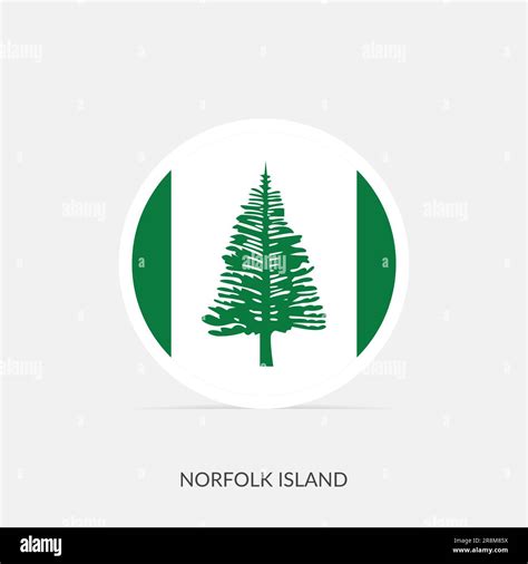 Norfolk Island Round Flag Icon With Shadow Stock Vector Image And Art Alamy