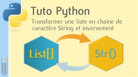 Python Transformer une liste en chaine de caractère String et